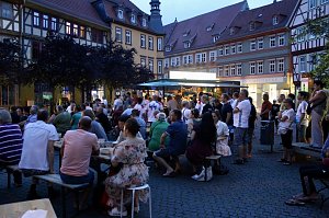 Public Viewing auf dem Neumarkt in Bad Langensalza zum Achtelfinalspiel der EM 2024 - Deutschland gegen D&auml;nemark