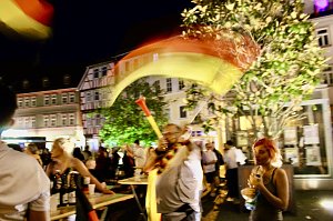 Public Viewing auf dem Neumarkt in Bad Langensalza zum Achtelfinalspiel der EM 2024 - Deutschland gegen D&auml;nemark