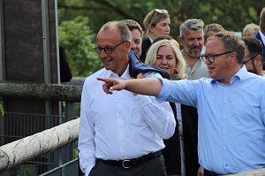 Friedrich Merz besucht Baumkronenpfad im Nationalpark Hainich