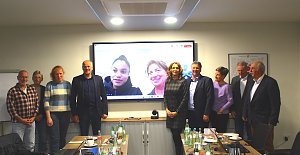 Videokonferenz in Nordhausen mit der Oympiasiegerin im Kugelsto&szlig;en, Yemisi Ogunleye, und ihrer Trainerin