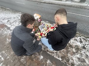 Gro&szlig;e Anteilnahme an der Unfallstelle