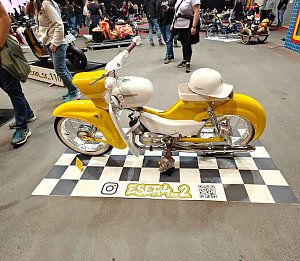 Peter Blei auf der Motorradmesse Erfurt
