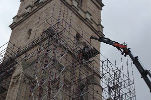 Ger&uuml;starbeiten an der Bad Langensalzaer Marktkirche