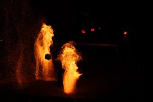 Spektakul&auml;re Feuershow von "EVENTPUPPETS" beim Mittelalterstadtfest in Bad Langensalza