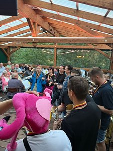 Bierathlon-Impressionen: Auf der Strecke in N&auml;gelstedt