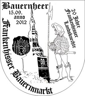 Bild: Bauernheer zieht durch Stadt