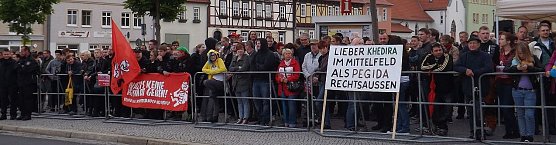 M&uuml;hlh&auml;user demonstrieren f&uuml;r eine bunte Stadt (Foto: Klaus-Dieter Mix)