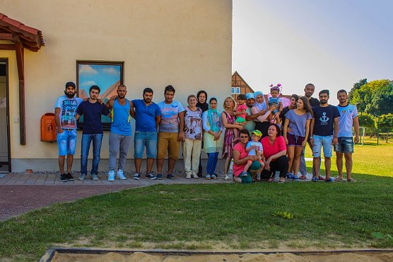 Vor dem  Sportgemeinschaftshaus. (Foto: Matthias Hundeshagen)