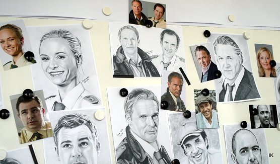 Gezeichnete Proträts (Foto: Ilka Kühn) Gezeichnete Proträts (Foto: Ilka Kühn)