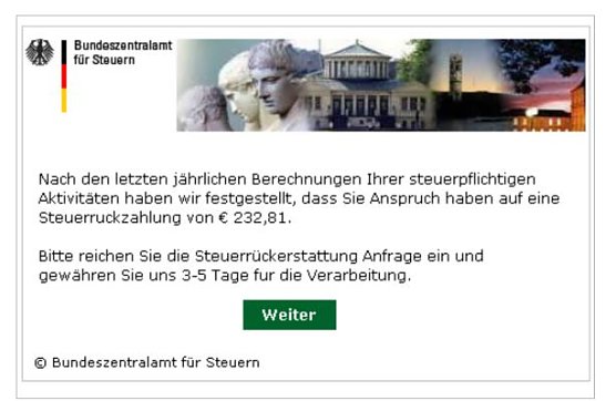 Vorsicht E-Mail (Foto: Steueramt)