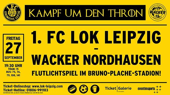 Plakat Lok Leipzig (Foto: 1.FC Lok Leipzig) Plakat Lok Leipzig (Foto: 1.FC Lok Leipzig)