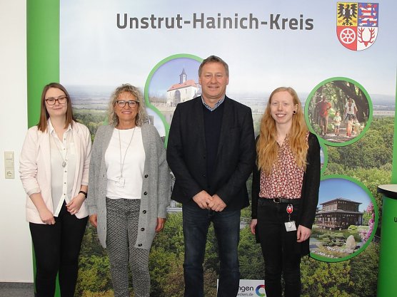 rau Vivien Trapp, Frau Aldona D&ouml;ll, Herr J&ouml;rg Klupak, Frau Susanna Berger (Foto: Pressestelle Landratsamt Unstrut-Hainich-Kreis)