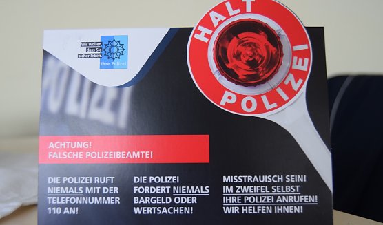 Aufsteller (Foto: PI NDH)