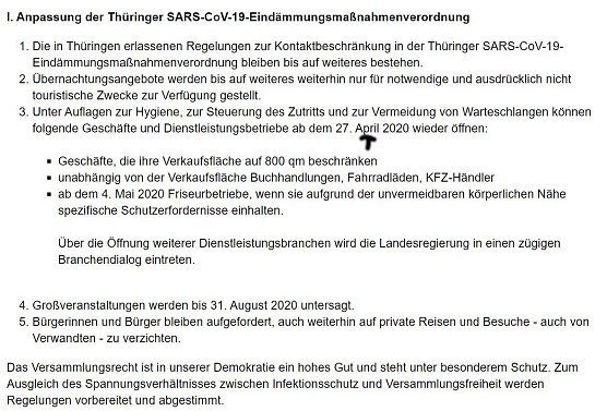 Erleichterte &Ouml;ffnung von Gesch&auml;ften? April, April in Th&uuml;ringen (Foto: Karl-Heinz Herrmann)