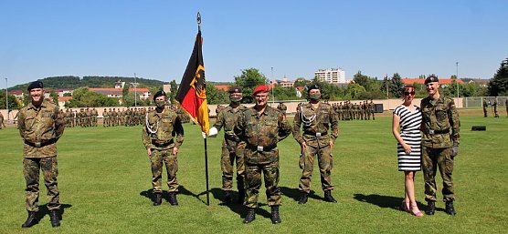 Bei Appell in Sondershausen Kommando &uuml;ber geben (Foto: Karl-Heinz Herrmann)