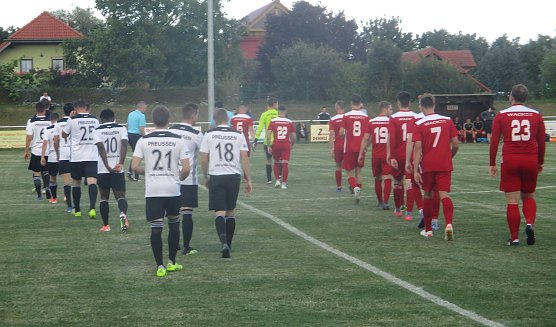 Die Mannschaften beim Einlaufen (Foto: M.Fromm) Die Mannschaften beim Einlaufen (Foto: M.Fromm)