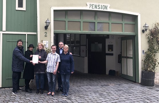 Die Pension "Zur Lohgerberei" ist neues Mitglied der G&auml;stef&uuml;hrer Zunft (Foto: P.Kosiol)