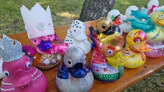 Das verr&uuml;ckteste Federvieh war wieder am Start. der die Glimmer/Glitter-Truppe (Foto: G.Haase)