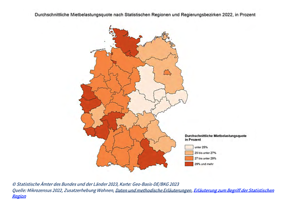 Mietbelastungsquote im Durchschnitt (Foto: Landesamt f&uuml;r Statistik)