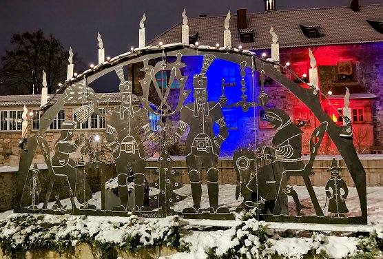 Lichterbogen auf dem Nordh&auml;user Weihnachtsmarkt (Foto: J&uuml;rgen Mehne)