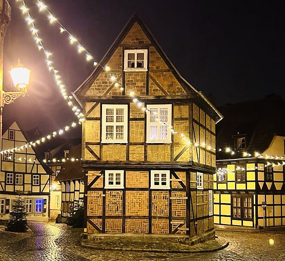 Wundersch&ouml;ne Adventsbeleuchtung in Quedlingburg (Foto: Beatrix Schenke)
