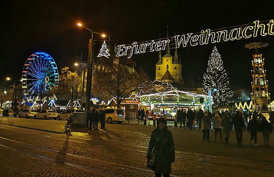 Momentaufnahme vom Erfurter Weihnachtsmarkt (Foto: J&uuml;rgen Mehne)