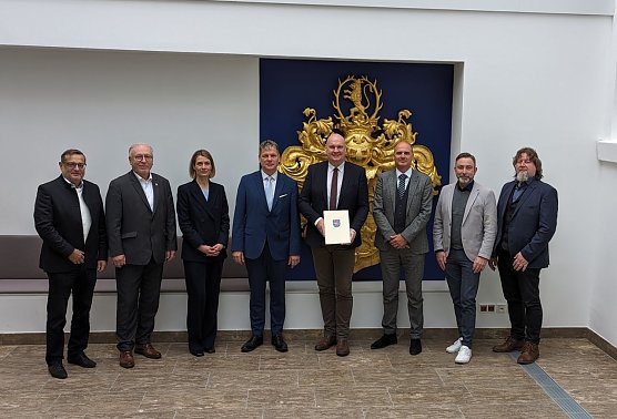 Unterzeichner der Absichtserkl&auml;rung in Sondershausen (Foto: Stadt Sondershausen)