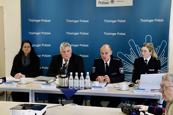 Vorstellung der polizeilichen Kriminalstatistik f&uuml;r 2023 in Nordhausen (Foto: agl)