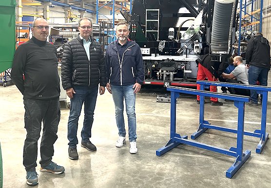 B&uuml;rgermeister Reinz mit den Gesch&auml;ftsf&uuml;hrern von RSP, Jens Graber und Andreas Lattermann (Foto: R.Rothe)