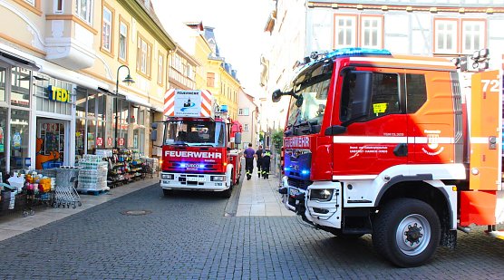 Heute Vormittag in der Rathausstra&szlig;e (Foto: oas)