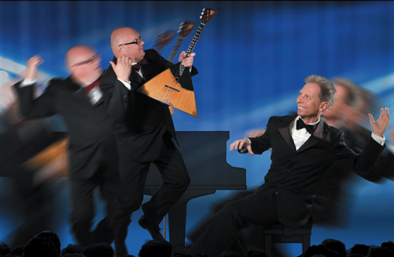 Mit Balalaika und Klavier: die "Saitenspr&uuml;nge" mit Gorbatschow & Freund (Foto: Stadtverwaltung Bad Langensalza)