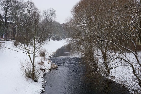 Bild: Die Zorge in Nordhausen im Winter. 