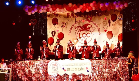 Elferrat des LCC bei der Karnevalssitzung in KKZ in Bad Langensalza (Foto: Eva Maria Wiegand)