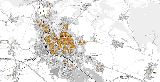 Auszug aus der Vergleichskarte (Foto: Statistisches Bundesamt) Auszug aus der Vergleichskarte (Foto: Statistisches Bundesamt)