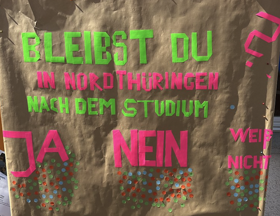 Bleibst Du nach dem Studium in Nordth&uuml;ringen? Ein erstes Stimmungsbild auf dem Campus (Foto: Hochschule Nordhausen)