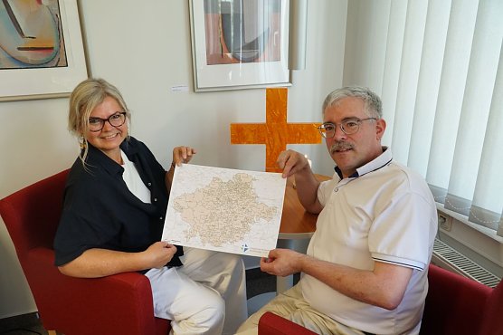 Bild: Regina Englert und Andreas Schwarze vom Kirchenkreis S&uuml;dharz