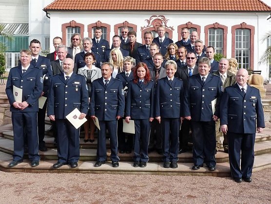 Beförderungen ausgesprochen (Foto: Karl-Heinz Herrmann) Beförderungen ausgesprochen (Foto: Karl-Heinz Herrmann)