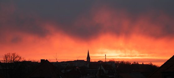 Bild: Morgenrot in Nordhausen