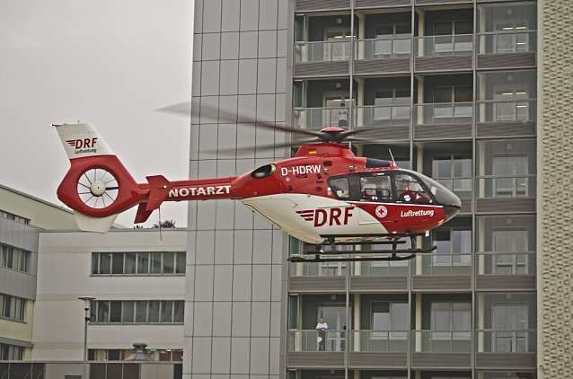 Bild: Christoph 37 im Landeanflug in Nordhausen