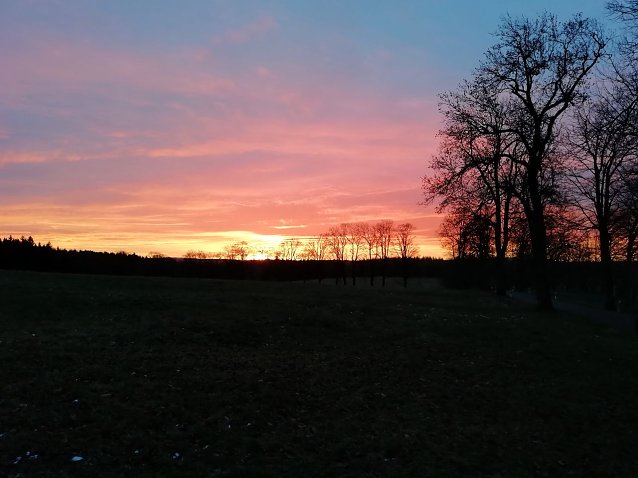 Bild: Morgenrot &uuml;ber Sophienhof