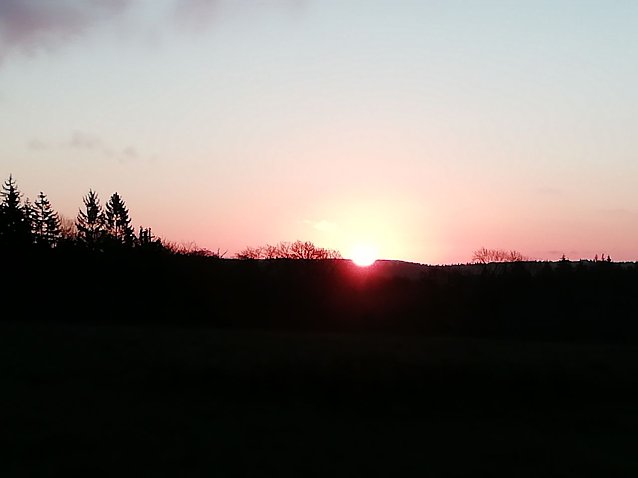 Bild: Sonnenaufgang &uuml;ber dem S&uuml;dharz