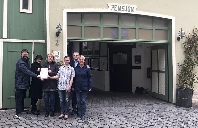Bild: Die Pension "Zur Lohgerberei" ist neues Mitglied der G&auml;stef&uuml;hrer Zunft
