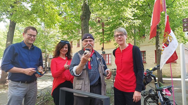 Bild: Der Hanse-Radler-Hans in M&uuml;hlhausen