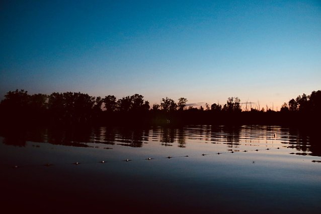 Bild: Laue Sommernacht am Kiessee in Nordhausen