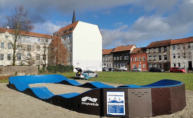 Bild: Die mobile Pumptrackanlage nach der Fertigstellung
