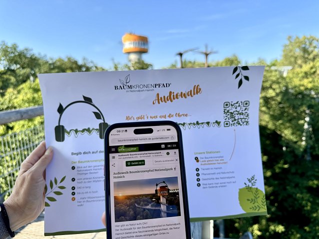 Bild: Hier gibt�s was auf die Ohren: der neue Audiowalk ist eine faszinierende M&ouml;g- lichkeit, die Natur und Geschichte des Baumkronenpfades zu entdecken.