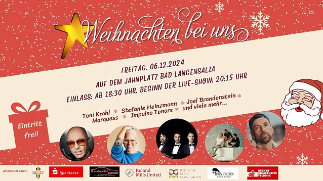 Bild: "Weihnachten bei uns" mit Stars und Sternlein auf dem Jahnplatz