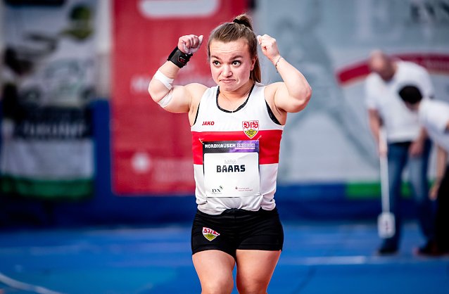 Bild: Lara Baars beim letztj&auml;hrigen Indoor in Nordhausen
