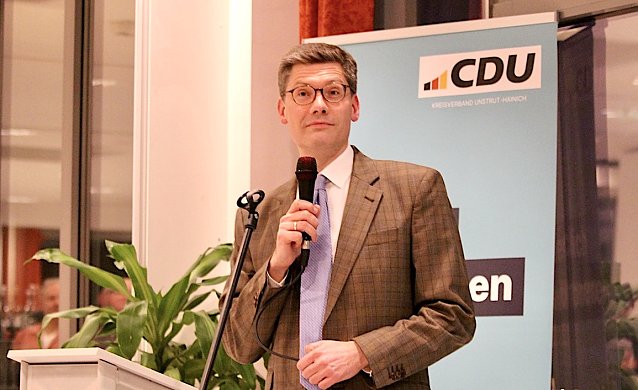 Bild: Christian Hirte beim Neujahrsempfang der Bad Langensalzaer CDU