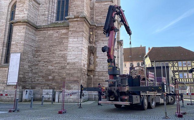 Bild: Bauarbeiten an der Marktkirche